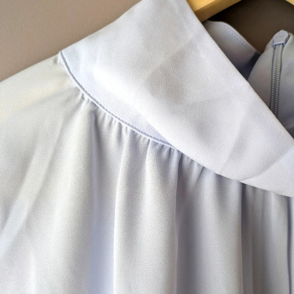 Elizabeth and James blue chiffon long sleeves blouse XXL NWT - Picture 3 of 11